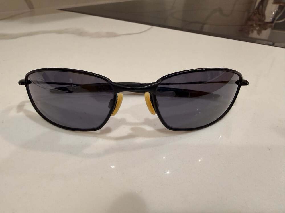 Oakley Whisker Metal Black Oval Sunglasses